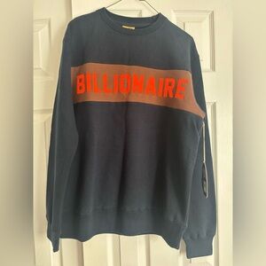 BNWT Men’s Billionaire Boys Club Navy, Brown & Red Crewneck Sweater - Size M
